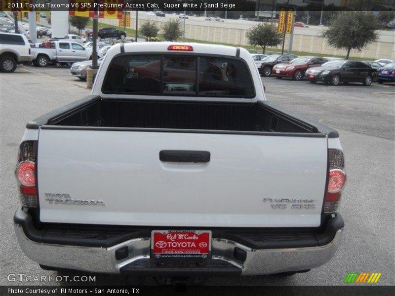 Super White / Sand Beige 2011 Toyota Tacoma V6 SR5 PreRunner Access Cab
