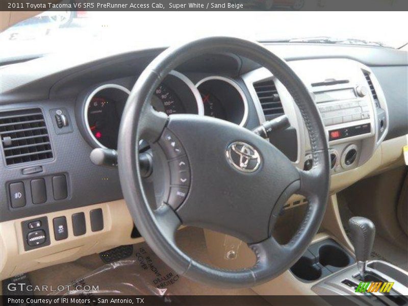 Super White / Sand Beige 2011 Toyota Tacoma V6 SR5 PreRunner Access Cab
