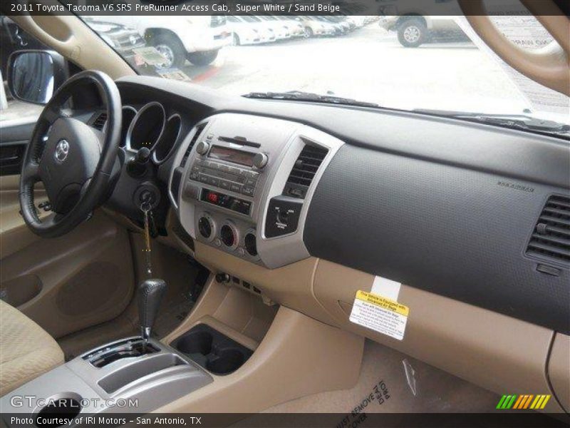 Super White / Sand Beige 2011 Toyota Tacoma V6 SR5 PreRunner Access Cab
