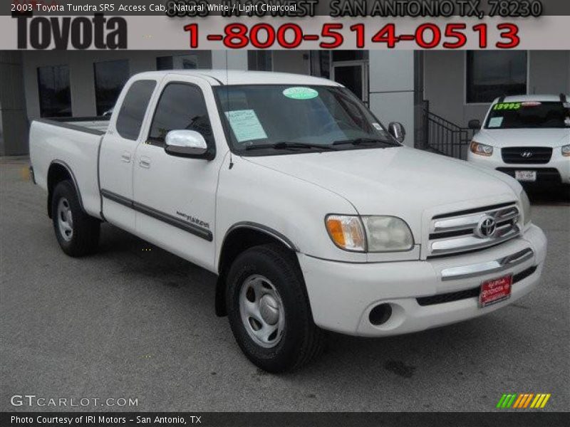 Natural White / Light Charcoal 2003 Toyota Tundra SR5 Access Cab