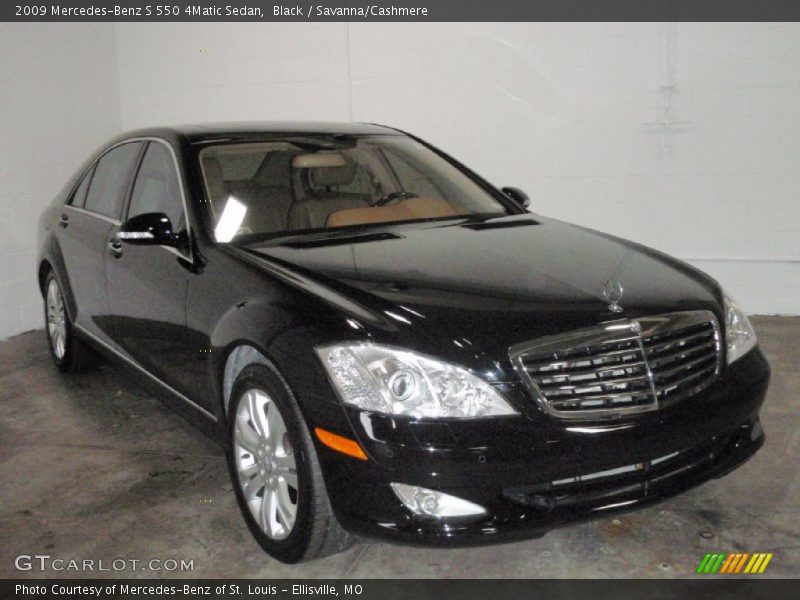 Black / Savanna/Cashmere 2009 Mercedes-Benz S 550 4Matic Sedan
