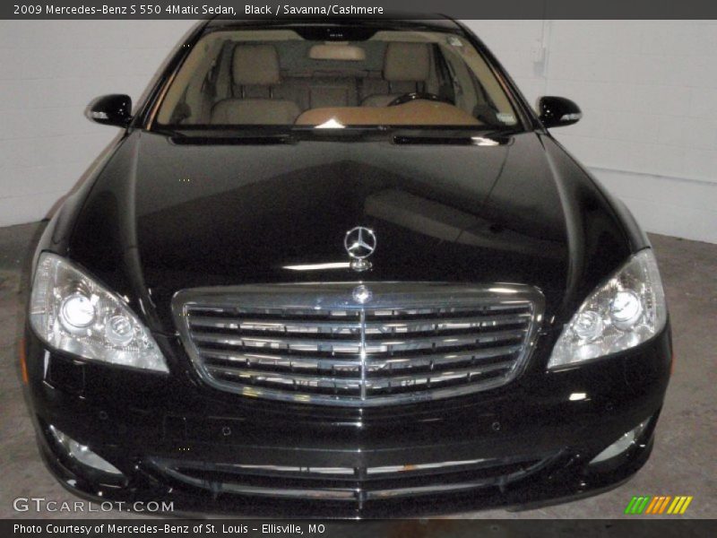 Black / Savanna/Cashmere 2009 Mercedes-Benz S 550 4Matic Sedan