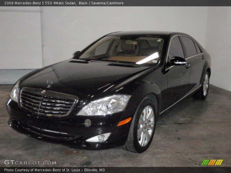 Black / Savanna/Cashmere 2009 Mercedes-Benz S 550 4Matic Sedan