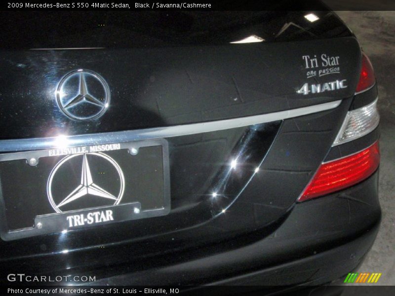 Black / Savanna/Cashmere 2009 Mercedes-Benz S 550 4Matic Sedan