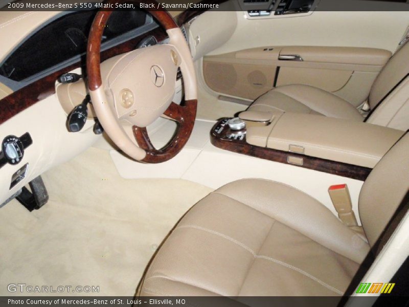 Black / Savanna/Cashmere 2009 Mercedes-Benz S 550 4Matic Sedan