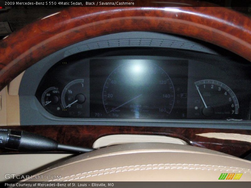 Black / Savanna/Cashmere 2009 Mercedes-Benz S 550 4Matic Sedan