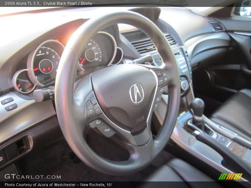 Crystal Black Pearl / Ebony 2009 Acura TL 3.5