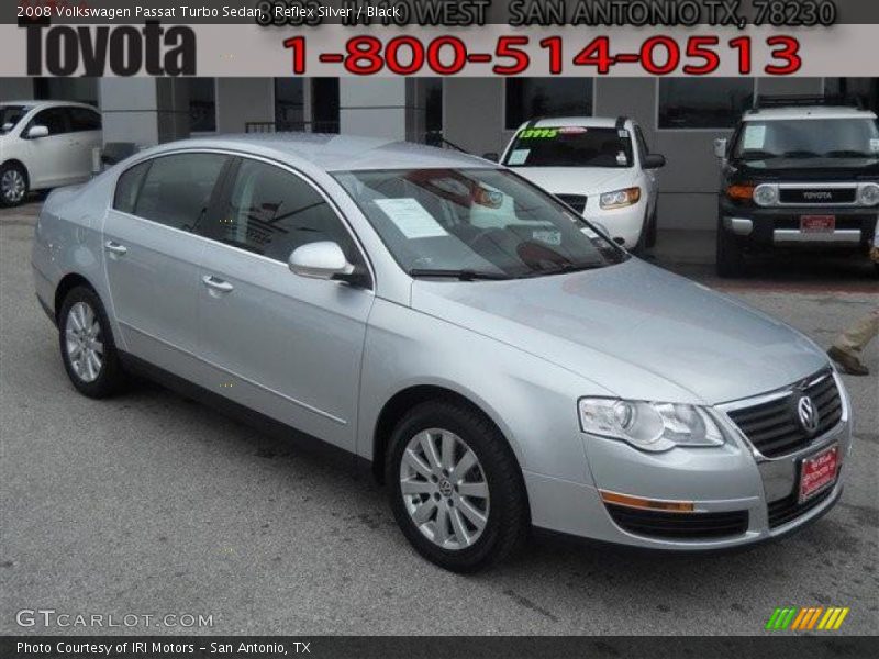 Reflex Silver / Black 2008 Volkswagen Passat Turbo Sedan