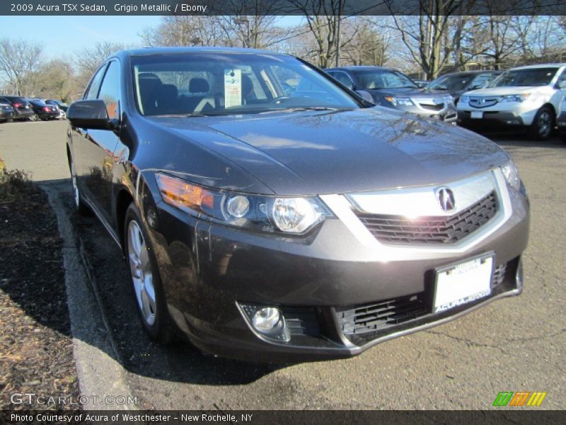 Grigio Metallic / Ebony 2009 Acura TSX Sedan
