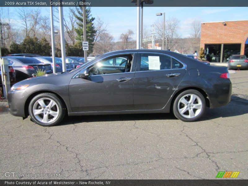 Grigio Metallic / Ebony 2009 Acura TSX Sedan