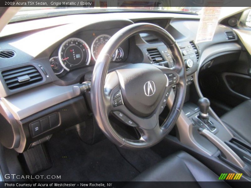 Grigio Metallic / Ebony 2009 Acura TSX Sedan