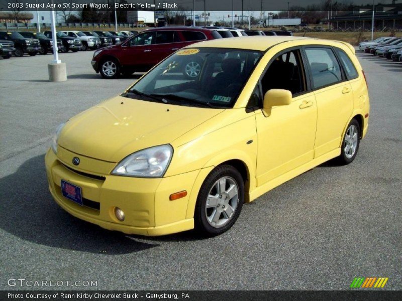 Electric Yellow / Black 2003 Suzuki Aerio SX Sport Wagon