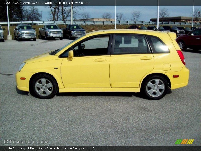 Electric Yellow / Black 2003 Suzuki Aerio SX Sport Wagon