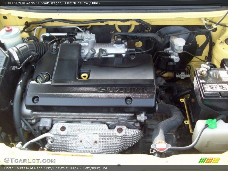 Electric Yellow / Black 2003 Suzuki Aerio SX Sport Wagon