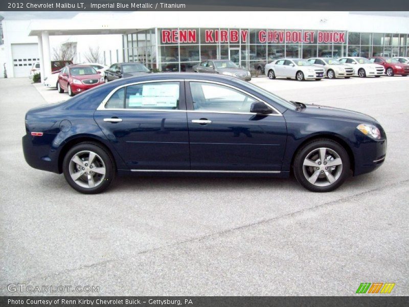 Imperial Blue Metallic / Titanium 2012 Chevrolet Malibu LT