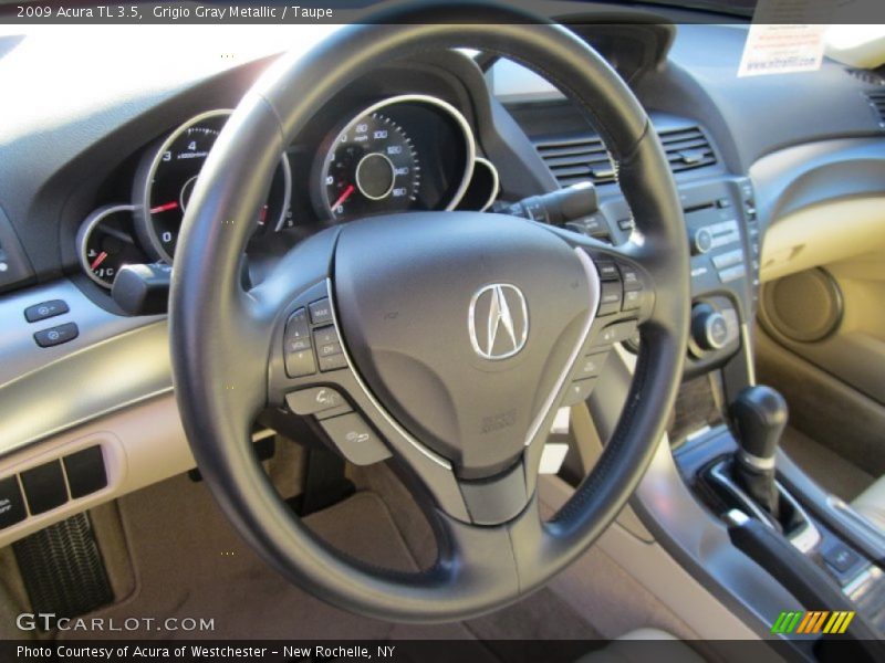 Grigio Gray Metallic / Taupe 2009 Acura TL 3.5
