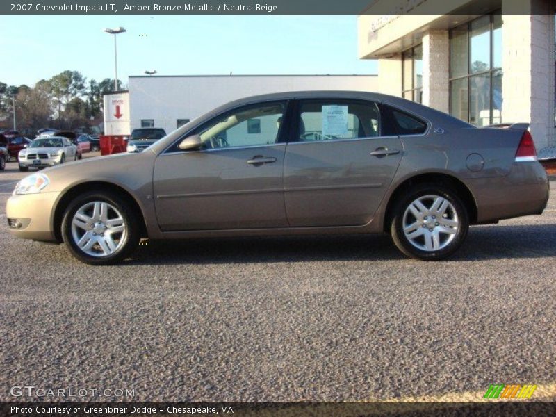 Amber Bronze Metallic / Neutral Beige 2007 Chevrolet Impala LT