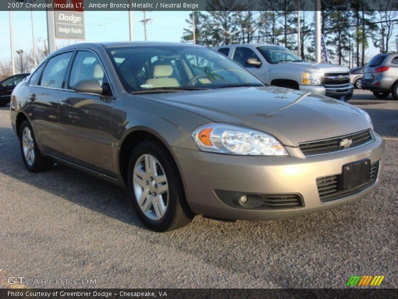 Amber Bronze Metallic / Neutral Beige 2007 Chevrolet Impala LT