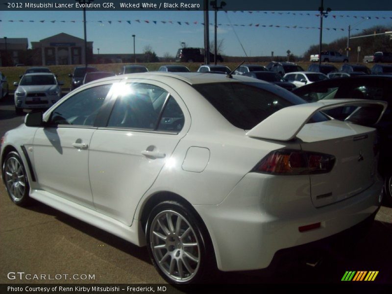 Wicked White / Black Recaro 2012 Mitsubishi Lancer Evolution GSR