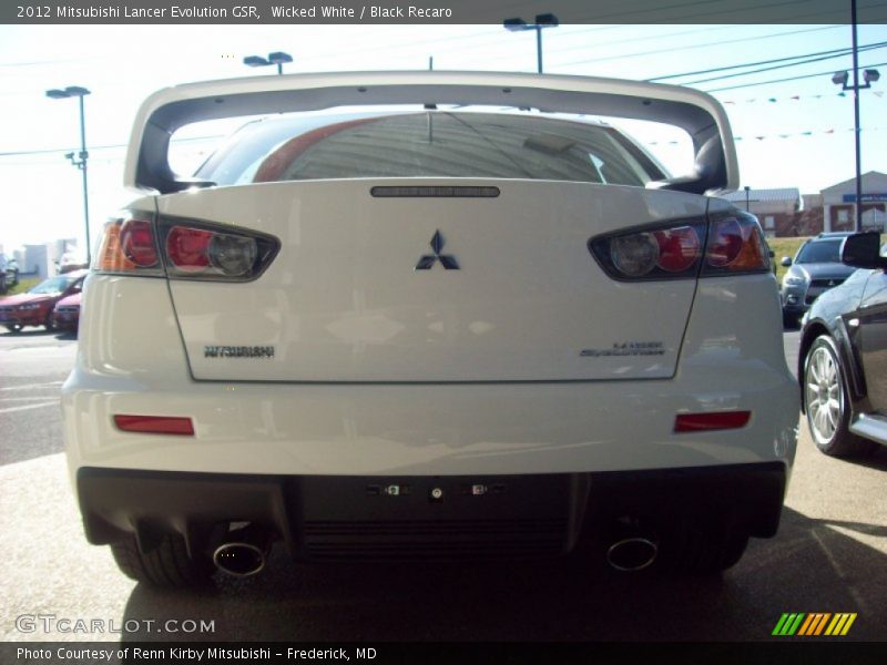 Wicked White / Black Recaro 2012 Mitsubishi Lancer Evolution GSR