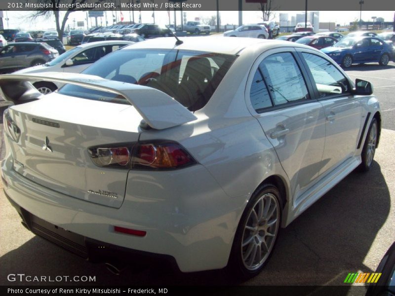 Wicked White / Black Recaro 2012 Mitsubishi Lancer Evolution GSR