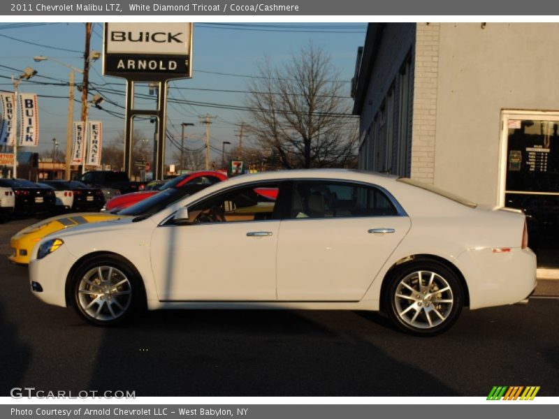 White Diamond Tricoat / Cocoa/Cashmere 2011 Chevrolet Malibu LTZ
