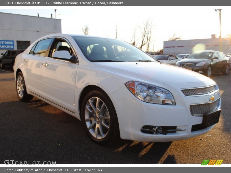 White Diamond Tricoat / Cocoa/Cashmere 2011 Chevrolet Malibu LTZ