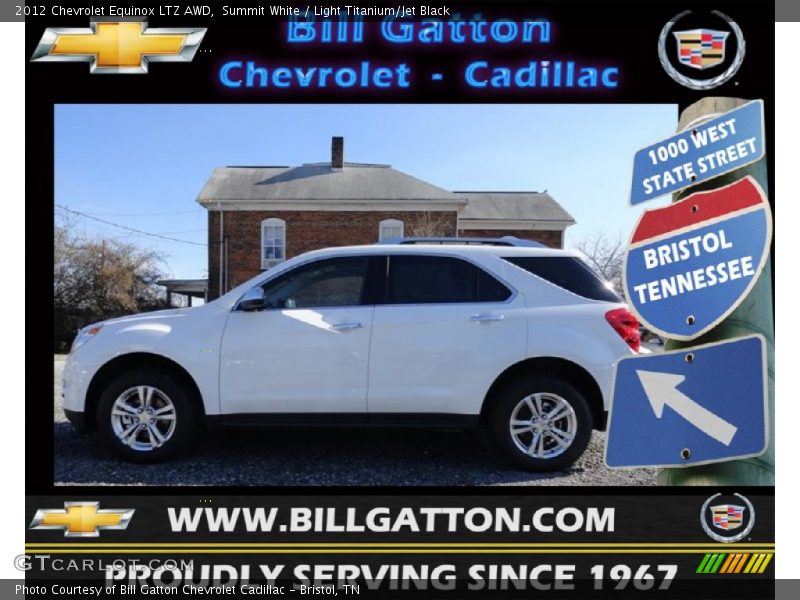 Summit White / Light Titanium/Jet Black 2012 Chevrolet Equinox LTZ AWD