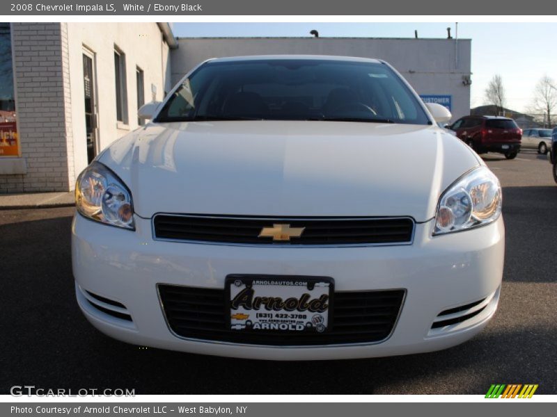 White / Ebony Black 2008 Chevrolet Impala LS