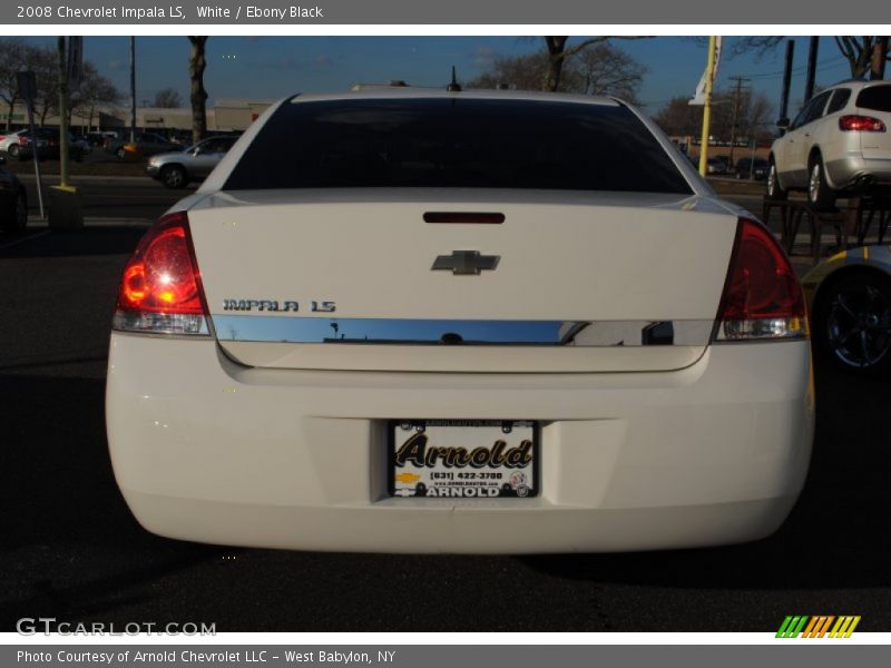 White / Ebony Black 2008 Chevrolet Impala LS