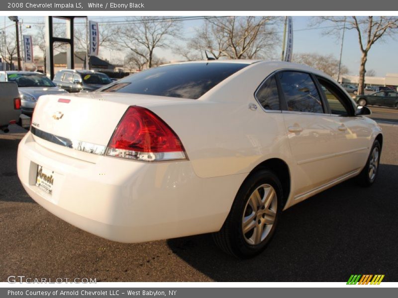 White / Ebony Black 2008 Chevrolet Impala LS