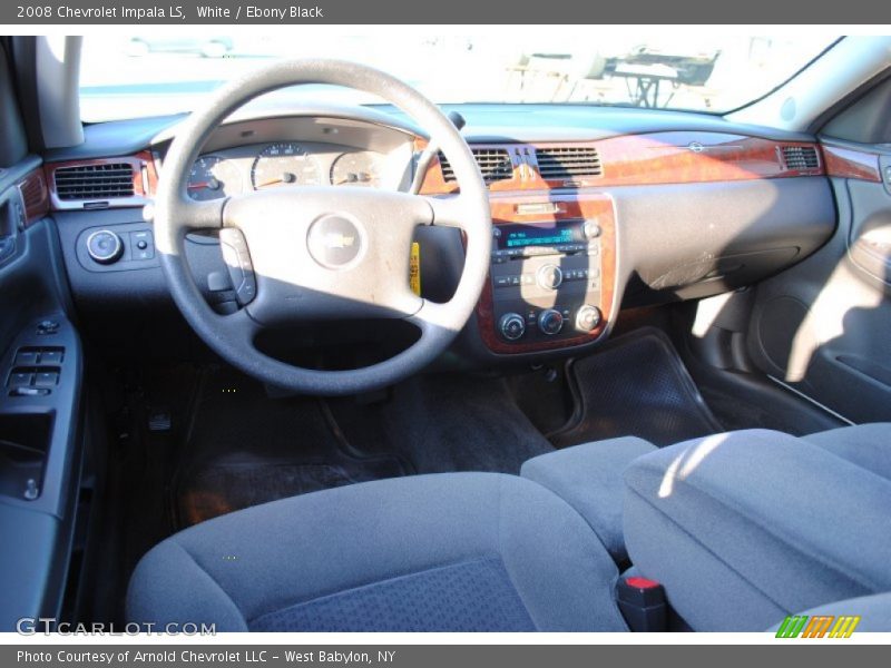 White / Ebony Black 2008 Chevrolet Impala LS