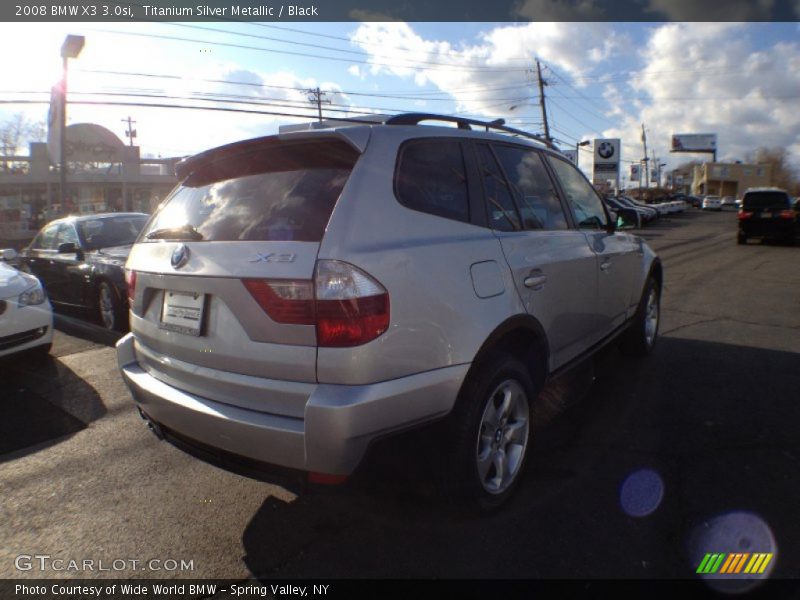 Titanium Silver Metallic / Black 2008 BMW X3 3.0si