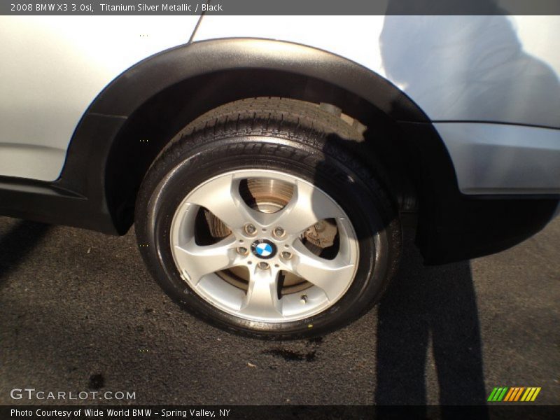 Titanium Silver Metallic / Black 2008 BMW X3 3.0si