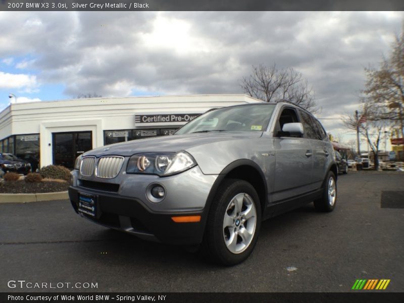 Silver Grey Metallic / Black 2007 BMW X3 3.0si