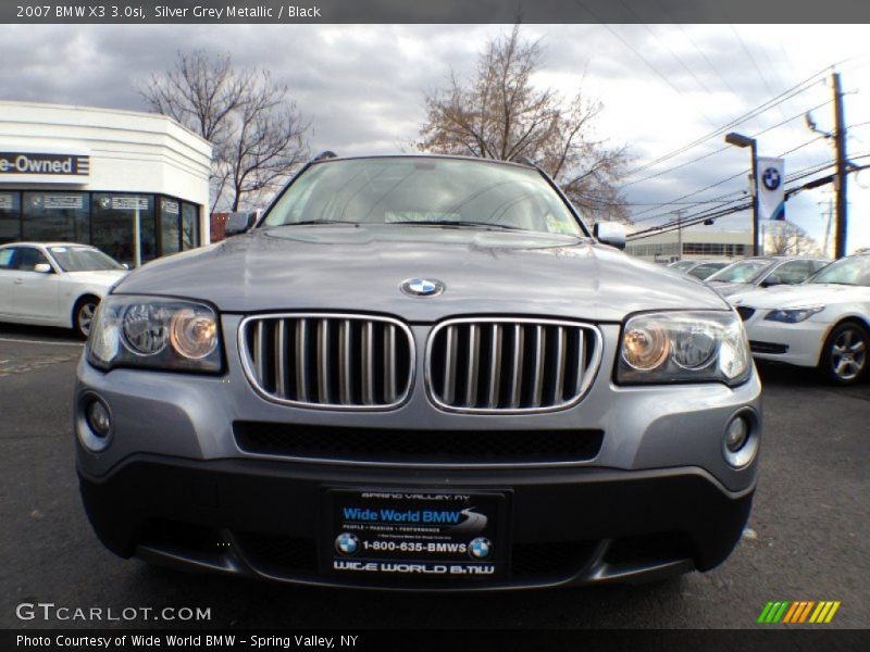 Silver Grey Metallic / Black 2007 BMW X3 3.0si