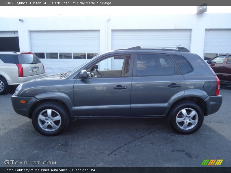 Dark Titanium Gray Metallic / Beige 2007 Hyundai Tucson GLS
