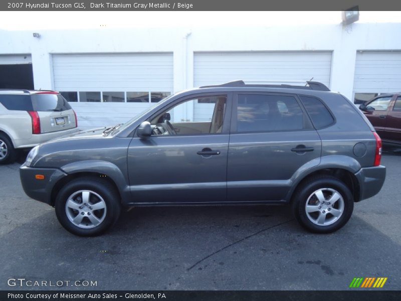 Dark Titanium Gray Metallic / Beige 2007 Hyundai Tucson GLS