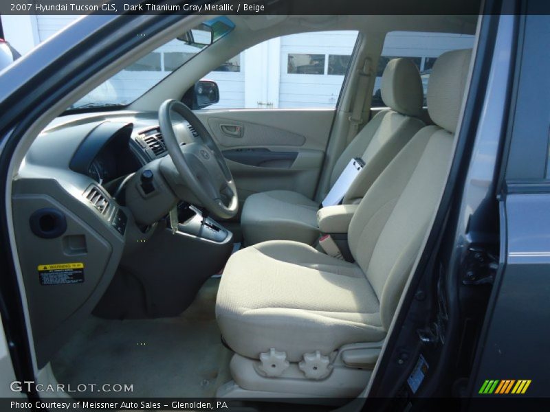 Dark Titanium Gray Metallic / Beige 2007 Hyundai Tucson GLS