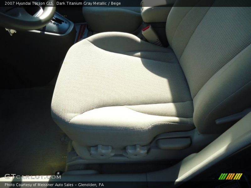 Dark Titanium Gray Metallic / Beige 2007 Hyundai Tucson GLS
