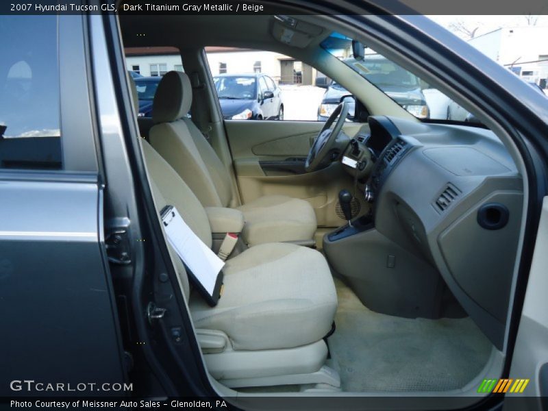 Dark Titanium Gray Metallic / Beige 2007 Hyundai Tucson GLS