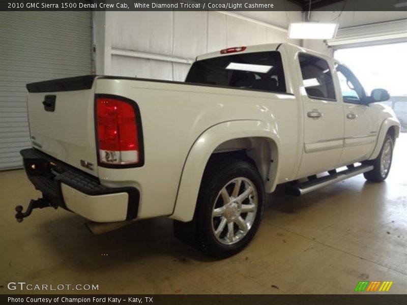 White Diamond Tricoat / Cocoa/Light Cashmere 2010 GMC Sierra 1500 Denali Crew Cab