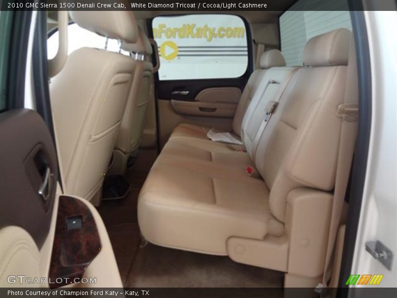 White Diamond Tricoat / Cocoa/Light Cashmere 2010 GMC Sierra 1500 Denali Crew Cab