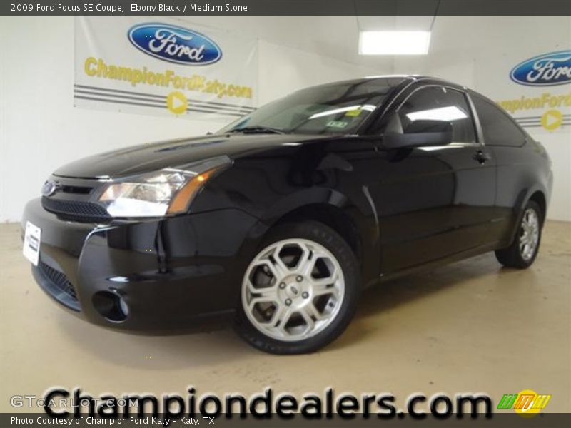 Ebony Black / Medium Stone 2009 Ford Focus SE Coupe