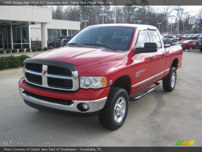 Flame Red / Dark Slate Gray 2005 Dodge Ram 2500 SLT Quad Cab 4x4