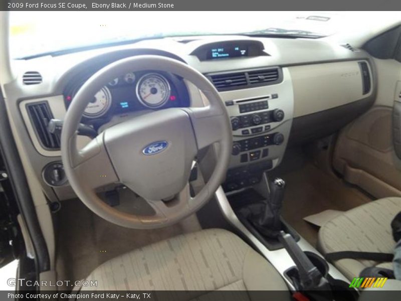 Ebony Black / Medium Stone 2009 Ford Focus SE Coupe