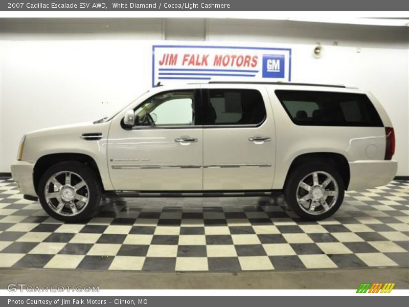 White Diamond / Cocoa/Light Cashmere 2007 Cadillac Escalade ESV AWD