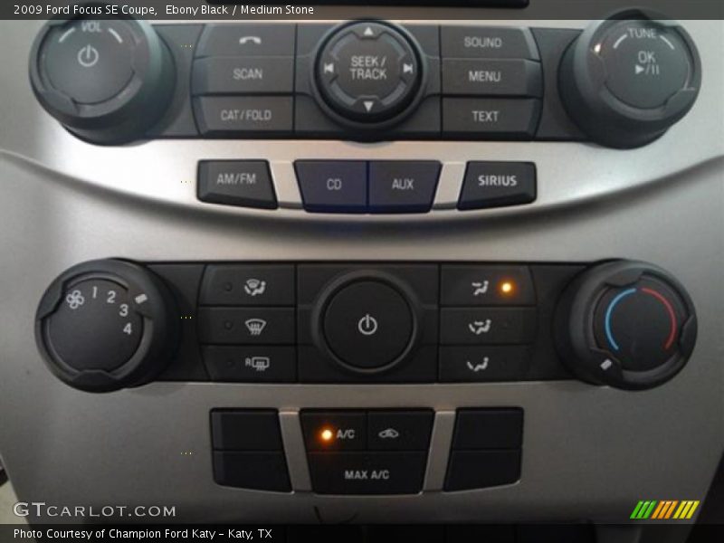 Ebony Black / Medium Stone 2009 Ford Focus SE Coupe