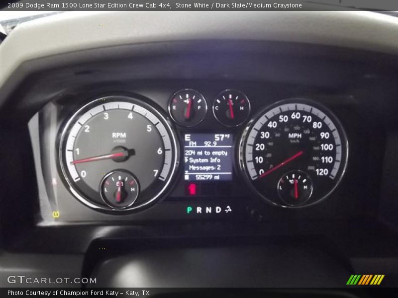 Stone White / Dark Slate/Medium Graystone 2009 Dodge Ram 1500 Lone Star Edition Crew Cab 4x4