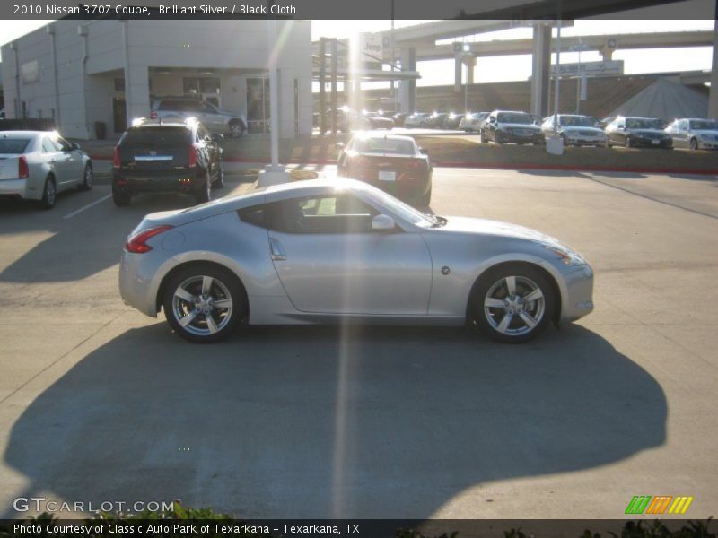 Brilliant Silver / Black Cloth 2010 Nissan 370Z Coupe